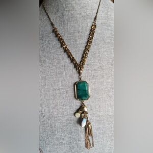 Premier Elegant Gold and Green Necklace